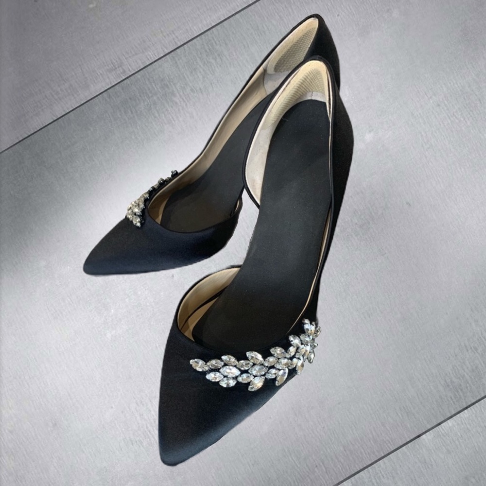 Enzo Angiolini Black Embellished Heels